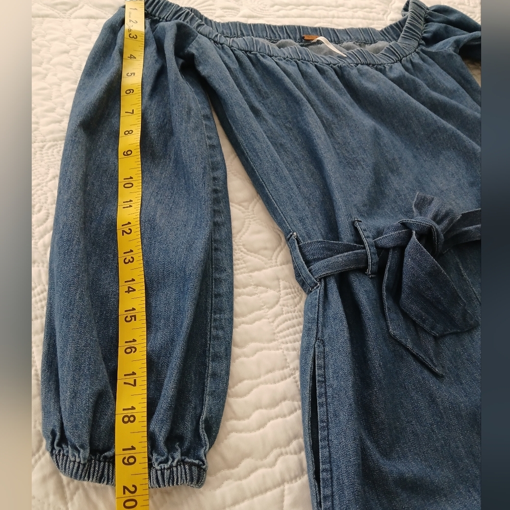 Free People Denim Blue Women's Romper - Picture 15 of 15